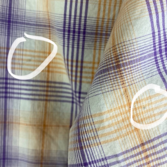 Twenty X Large 12 14 Shirt Top Blouse Button Down Plaid Western Cowgirl Purple - Picture 4 of 5